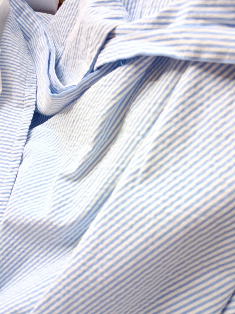 NWT Classic Blue & White Cotton Seersucker Sleeveless Dress Size 6 HOPE & HENRY - Picture 11 of 13